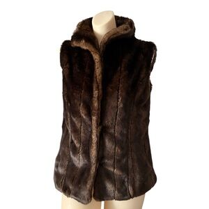 Dana Stein Friend and Fau Luxury Faux Fur Vest SMALL